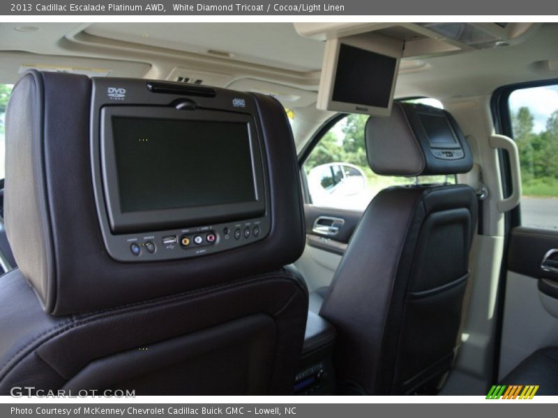 White Diamond Tricoat / Cocoa/Light Linen 2013 Cadillac Escalade Platinum AWD