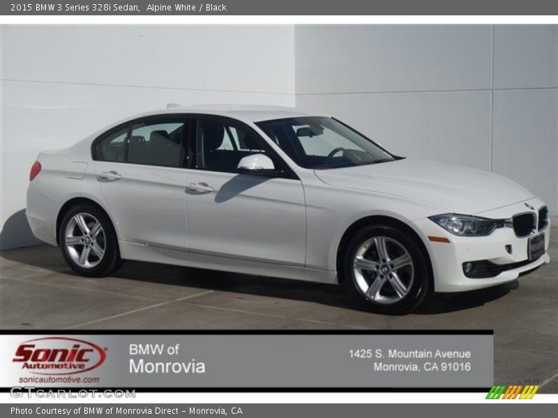 Alpine White / Black 2015 BMW 3 Series 328i Sedan