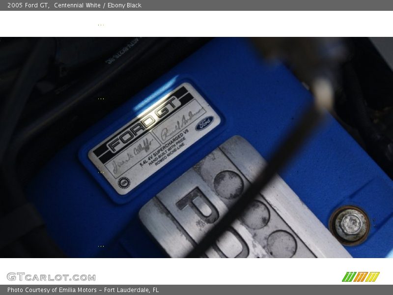 Centennial White / Ebony Black 2005 Ford GT