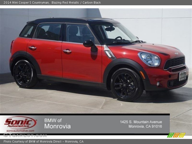 Blazing Red Metallic / Carbon Black 2014 Mini Cooper S Countryman