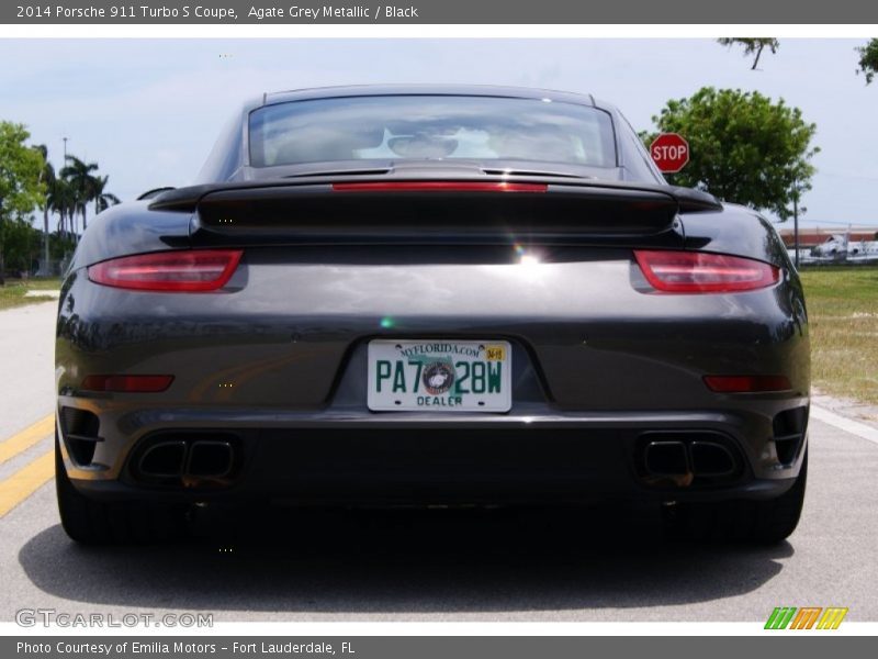 Agate Grey Metallic / Black 2014 Porsche 911 Turbo S Coupe