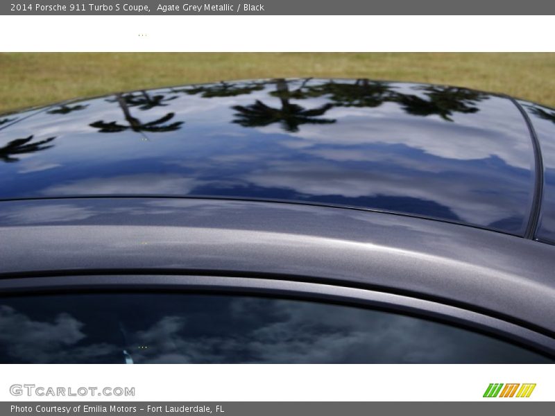 Agate Grey Metallic / Black 2014 Porsche 911 Turbo S Coupe