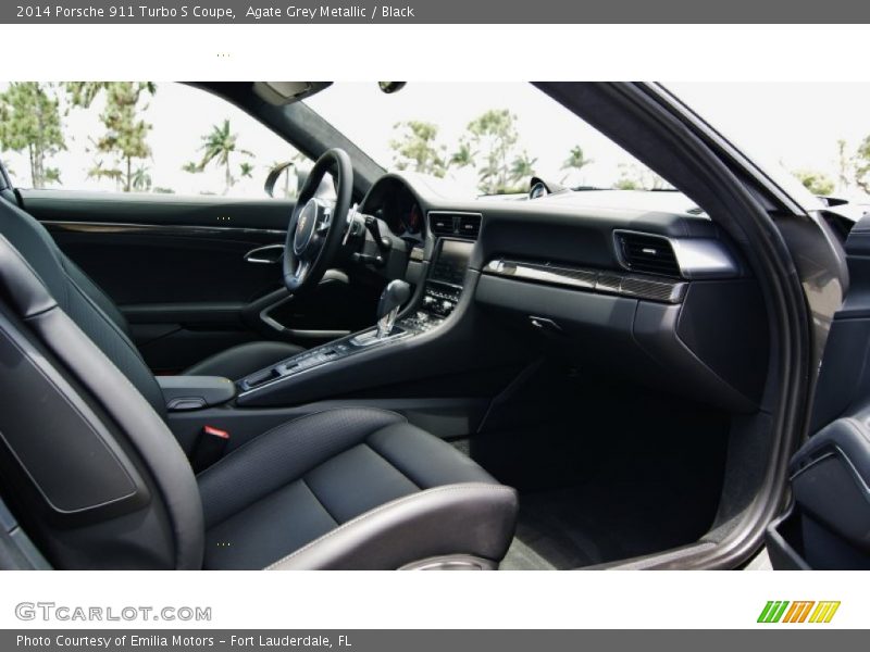 Agate Grey Metallic / Black 2014 Porsche 911 Turbo S Coupe