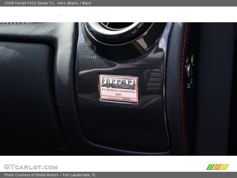 Nero (Black) / Black 2008 Ferrari F430 Spider F1