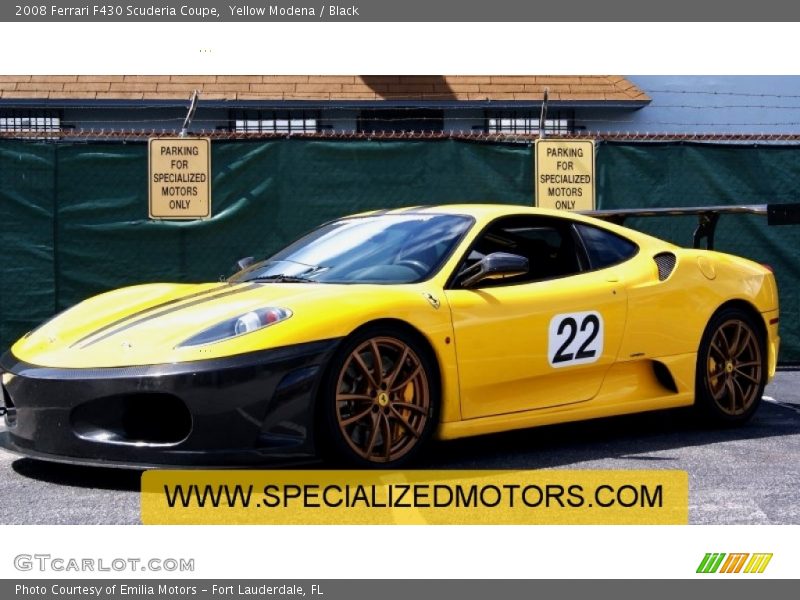 Yellow Modena / Black 2008 Ferrari F430 Scuderia Coupe