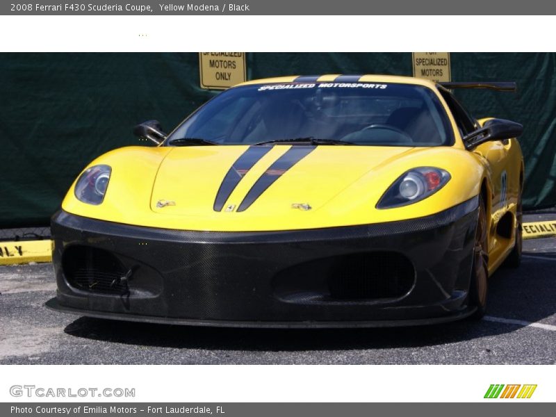 Yellow Modena / Black 2008 Ferrari F430 Scuderia Coupe