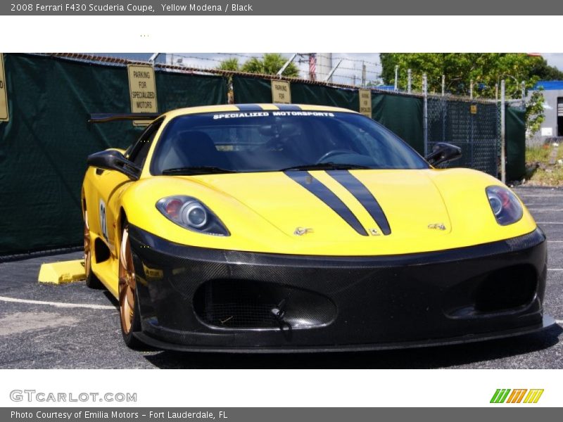 Yellow Modena / Black 2008 Ferrari F430 Scuderia Coupe