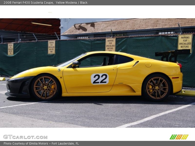 Yellow Modena / Black 2008 Ferrari F430 Scuderia Coupe
