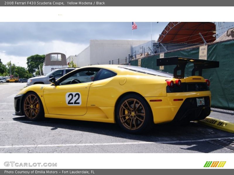 Yellow Modena / Black 2008 Ferrari F430 Scuderia Coupe