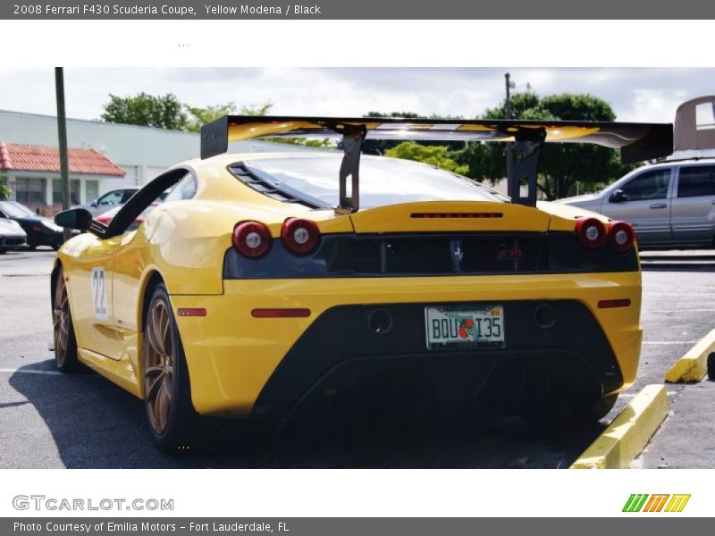 Yellow Modena / Black 2008 Ferrari F430 Scuderia Coupe