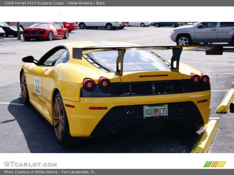 Yellow Modena / Black 2008 Ferrari F430 Scuderia Coupe