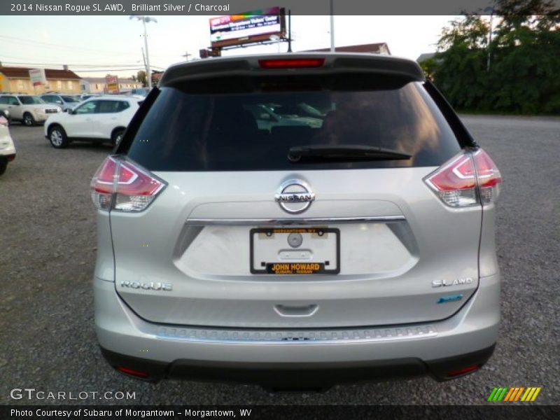 Brilliant Silver / Charcoal 2014 Nissan Rogue SL AWD
