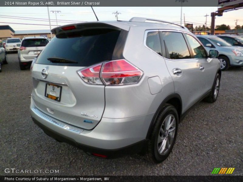 Brilliant Silver / Charcoal 2014 Nissan Rogue SL AWD