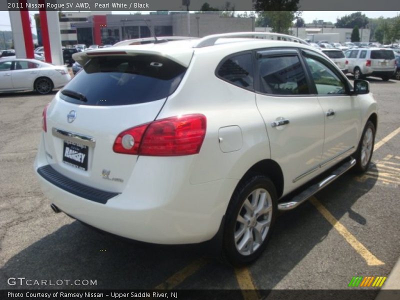 Pearl White / Black 2011 Nissan Rogue SV AWD