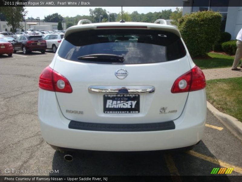 Pearl White / Black 2011 Nissan Rogue SV AWD