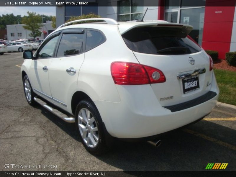 Pearl White / Black 2011 Nissan Rogue SV AWD