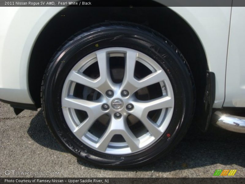Pearl White / Black 2011 Nissan Rogue SV AWD