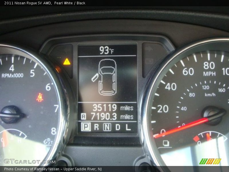 Pearl White / Black 2011 Nissan Rogue SV AWD
