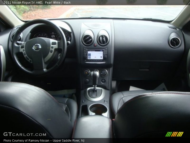Pearl White / Black 2011 Nissan Rogue SV AWD