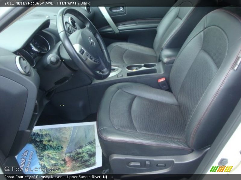 Pearl White / Black 2011 Nissan Rogue SV AWD
