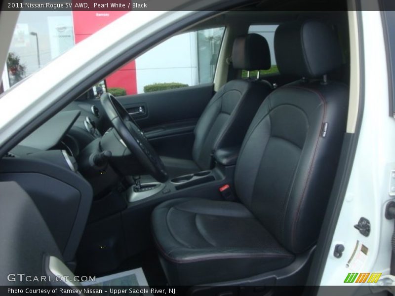 Pearl White / Black 2011 Nissan Rogue SV AWD