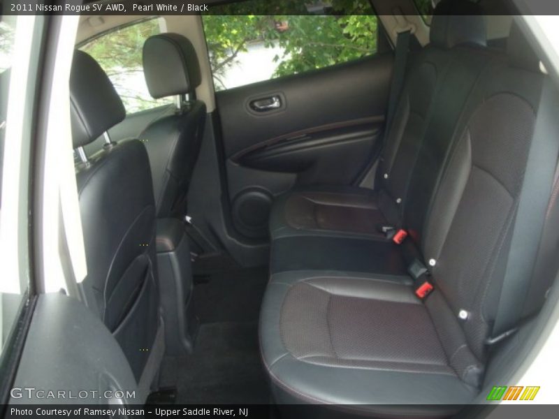 Pearl White / Black 2011 Nissan Rogue SV AWD