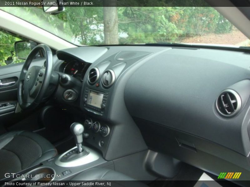 Pearl White / Black 2011 Nissan Rogue SV AWD