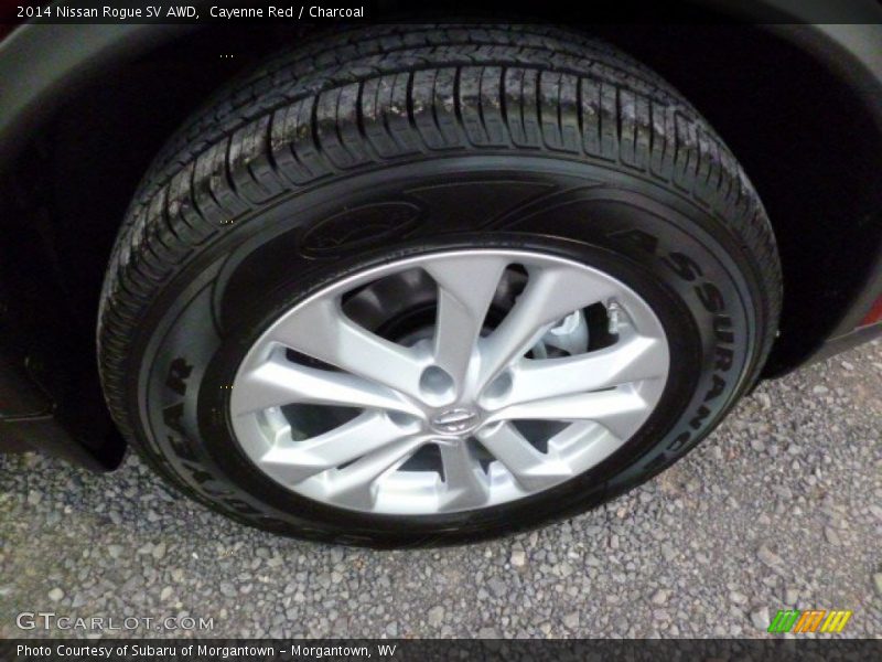 Cayenne Red / Charcoal 2014 Nissan Rogue SV AWD