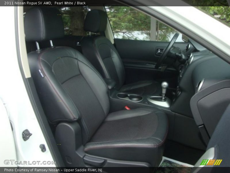 Pearl White / Black 2011 Nissan Rogue SV AWD