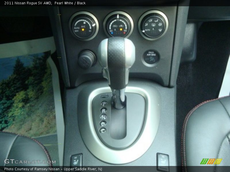 Pearl White / Black 2011 Nissan Rogue SV AWD