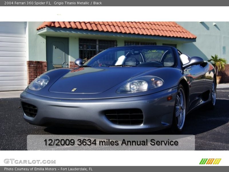 Grigio Titanio Metallic / Black 2004 Ferrari 360 Spider F1