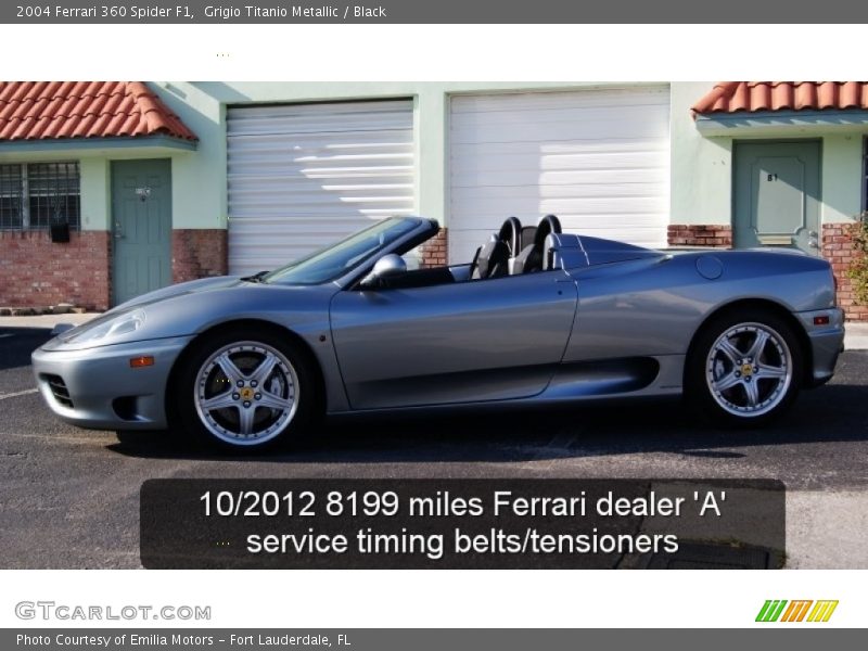 Grigio Titanio Metallic / Black 2004 Ferrari 360 Spider F1