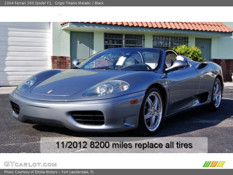 Grigio Titanio Metallic / Black 2004 Ferrari 360 Spider F1