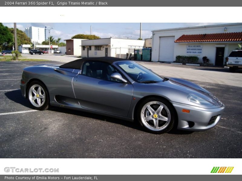 Grigio Titanio Metallic / Black 2004 Ferrari 360 Spider F1