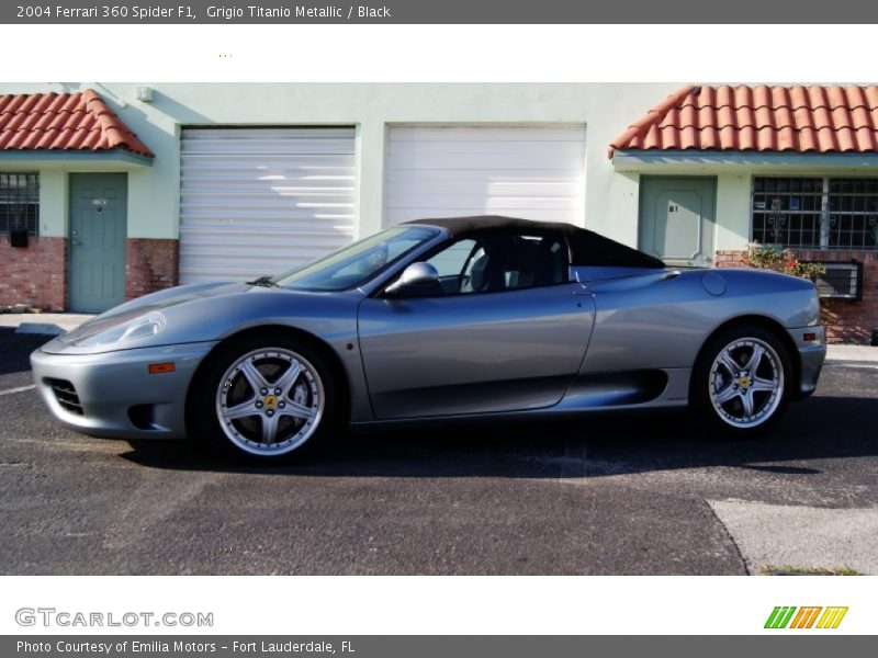 Grigio Titanio Metallic / Black 2004 Ferrari 360 Spider F1
