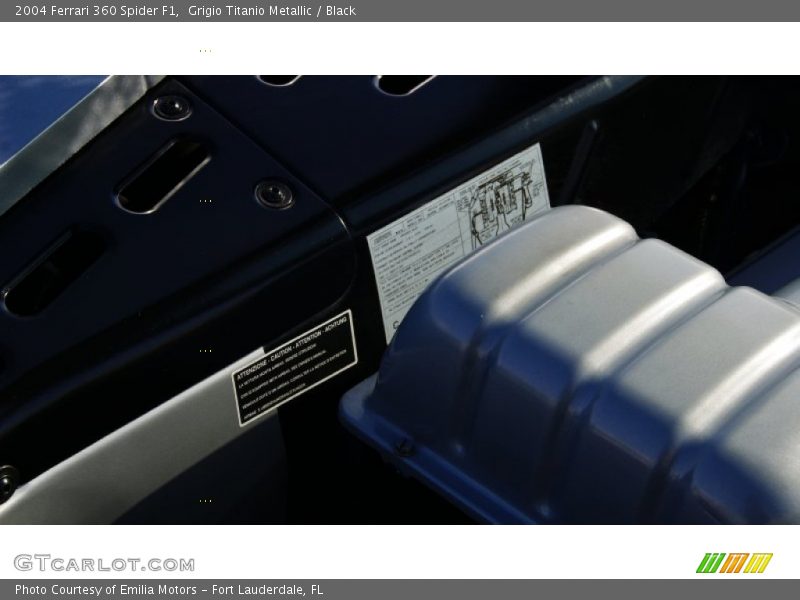 Grigio Titanio Metallic / Black 2004 Ferrari 360 Spider F1