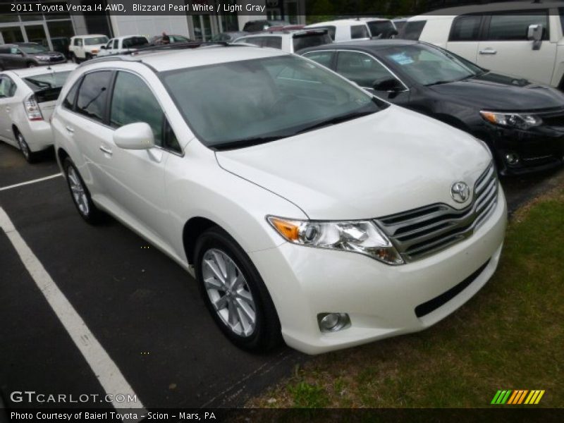 Blizzard Pearl White / Light Gray 2011 Toyota Venza I4 AWD