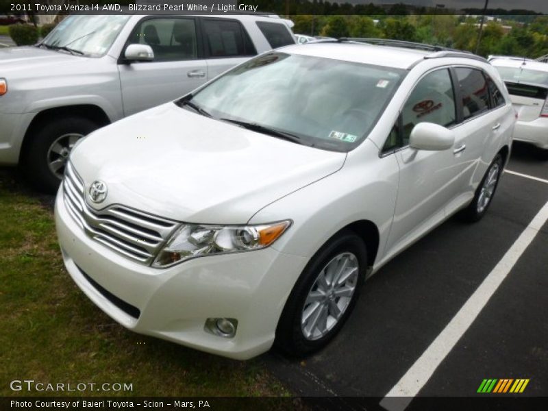 Blizzard Pearl White / Light Gray 2011 Toyota Venza I4 AWD