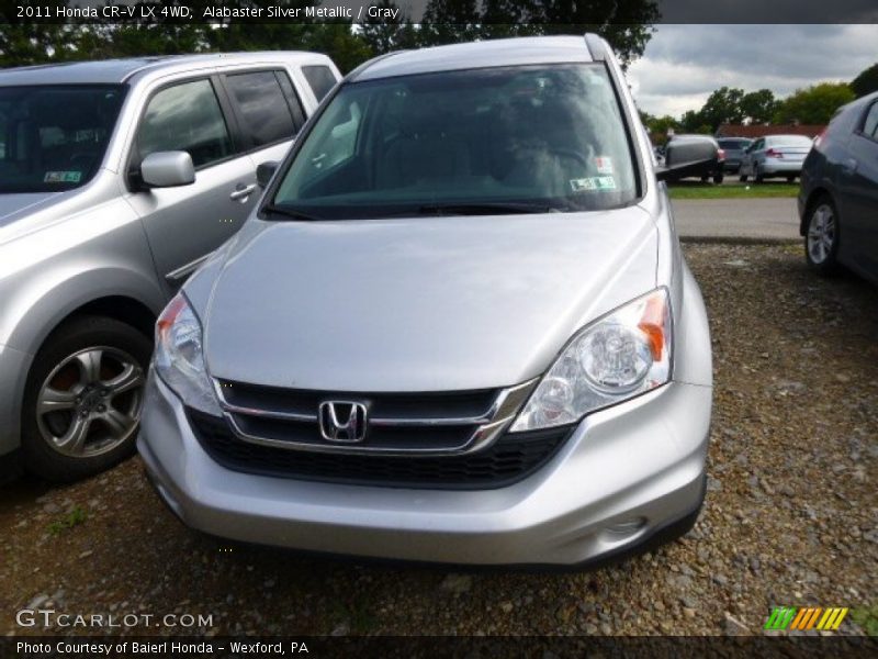 Alabaster Silver Metallic / Gray 2011 Honda CR-V LX 4WD