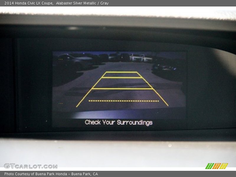 Alabaster Silver Metallic / Gray 2014 Honda Civic LX Coupe
