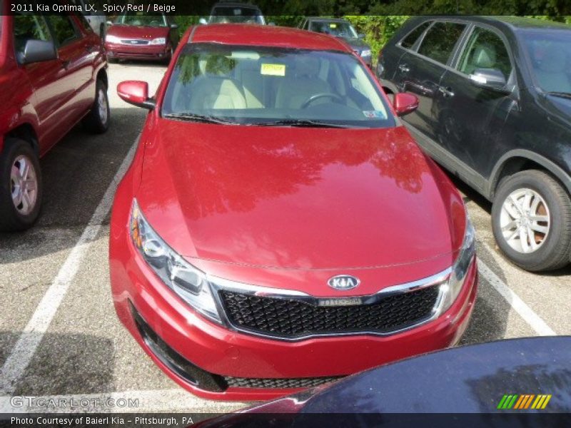 Spicy Red / Beige 2011 Kia Optima LX