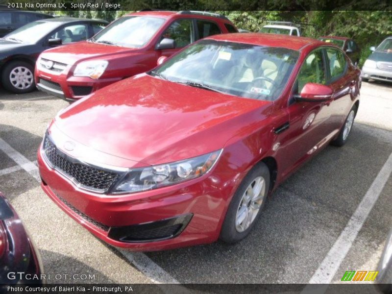 Spicy Red / Beige 2011 Kia Optima LX
