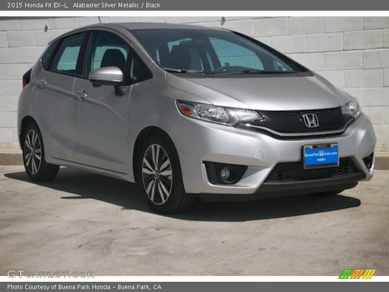 Alabaster Silver Metallic / Black 2015 Honda Fit EX-L