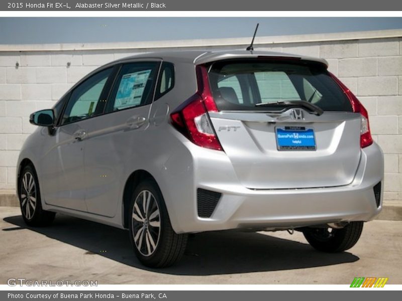 Alabaster Silver Metallic / Black 2015 Honda Fit EX-L
