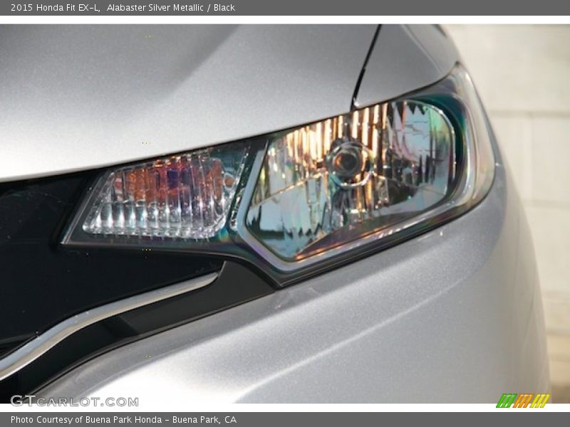 Alabaster Silver Metallic / Black 2015 Honda Fit EX-L