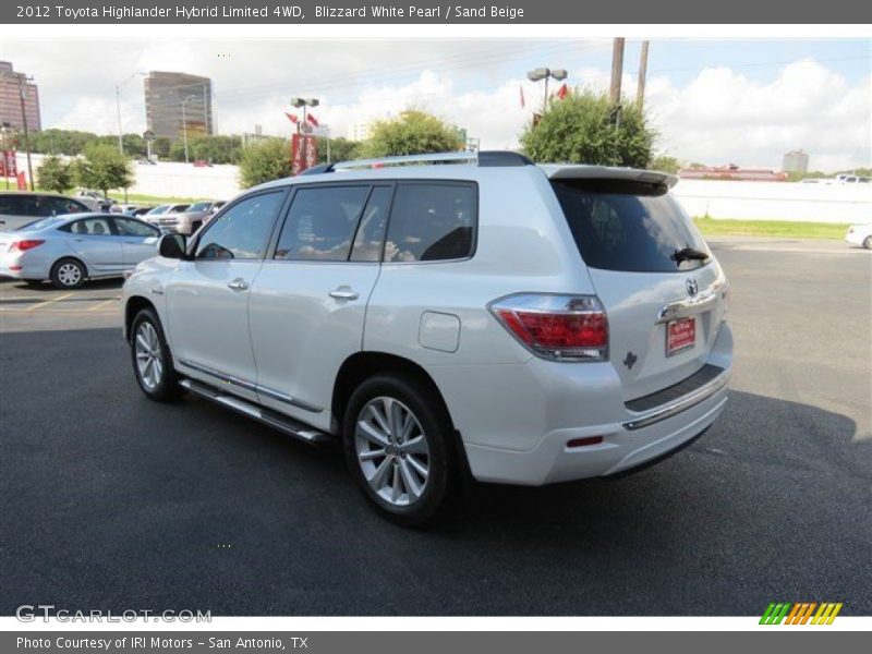 Blizzard White Pearl / Sand Beige 2012 Toyota Highlander Hybrid Limited 4WD