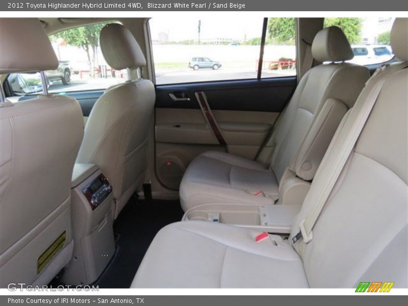 Blizzard White Pearl / Sand Beige 2012 Toyota Highlander Hybrid Limited 4WD