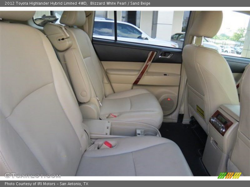 Blizzard White Pearl / Sand Beige 2012 Toyota Highlander Hybrid Limited 4WD