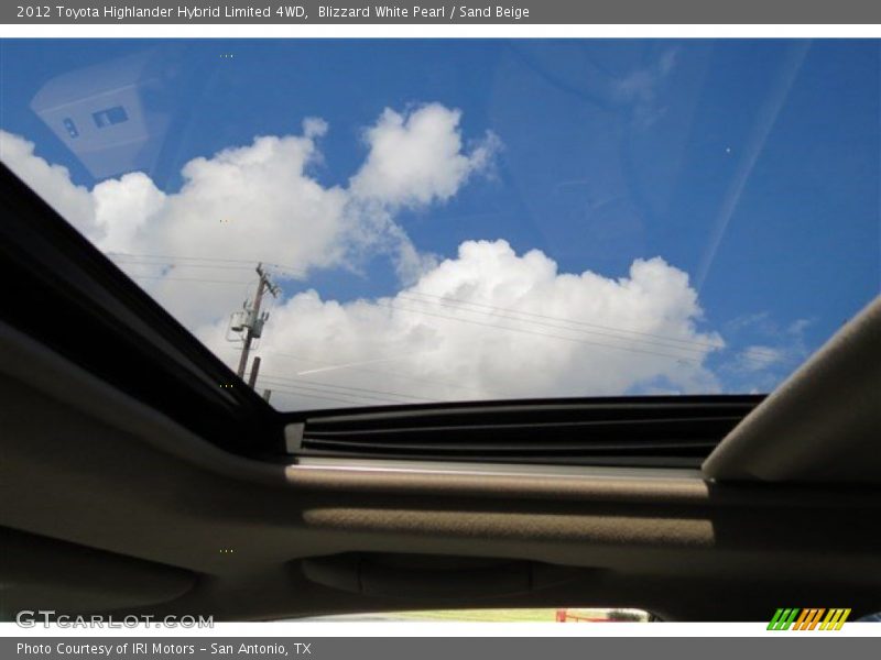 Blizzard White Pearl / Sand Beige 2012 Toyota Highlander Hybrid Limited 4WD