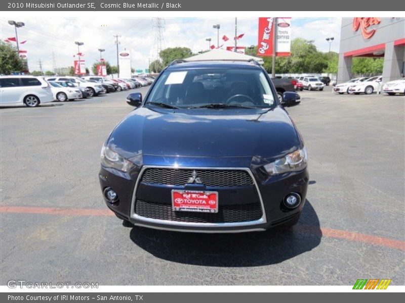 Cosmic Blue Metallic / Black 2010 Mitsubishi Outlander SE